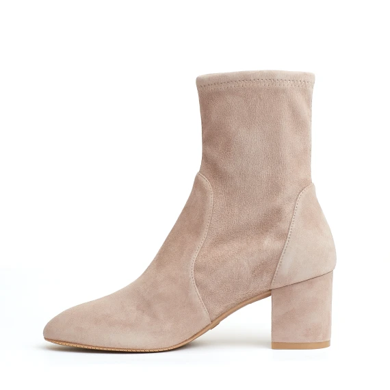stivaletto camoscio beige 70 mm