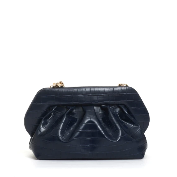 clutch stampa cocco blu