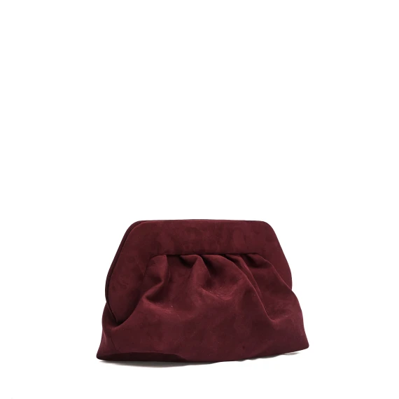 clutch vegan suede bordeaux