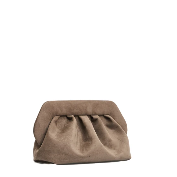 clutch vegan suede fango