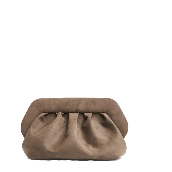 clutch vegan suede fango