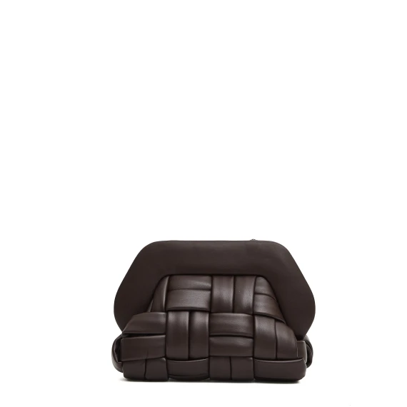 clutch piccola intreccio ebano