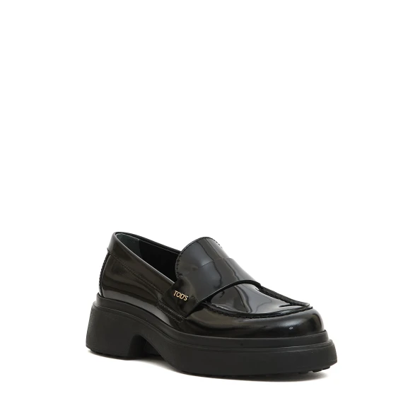 mocassino spazzolato nero