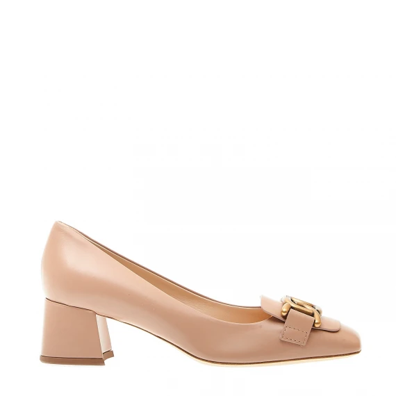 pump tacco 50 mm in pelle nude