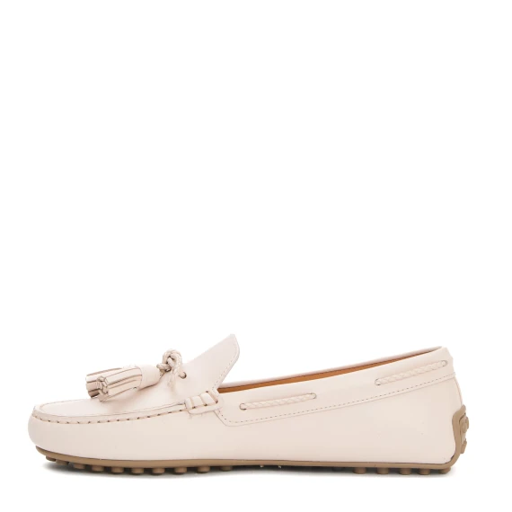 city gommino nappine pelle bianco