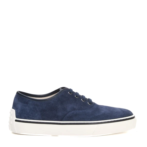 sneakers cassetta camoscio blu