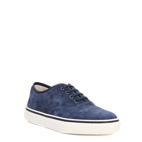 sneakers cassetta camoscio blu