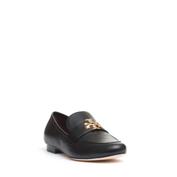 mocassino Eleanor pelle nera logo