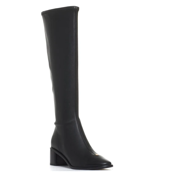 stivale elasticizzato nero tacco 50 mm