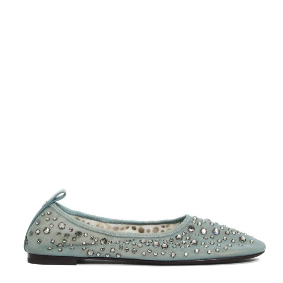 ballerina rete azzurra con strass