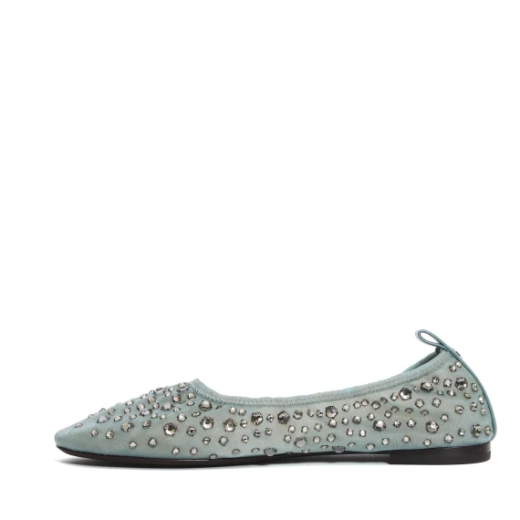 ballerina rete azzurra con strass