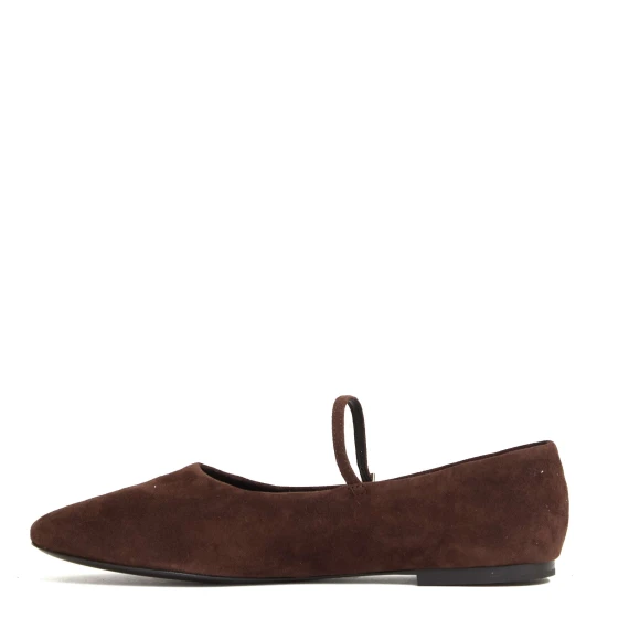 mary jane ballet camoscio cioccolato
