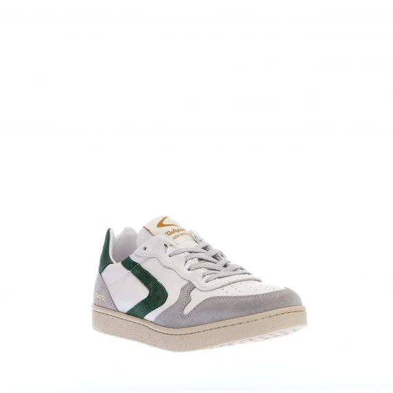 sneakers Super cam grigio pelle bianco slash verde 
