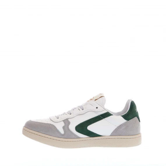 sneakers Super cam grigio pelle bianco slash verde 